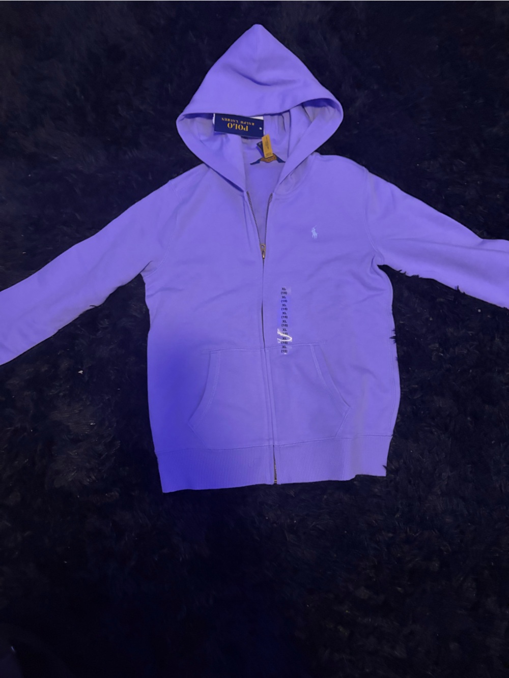 Ralph Lauren Kids Lavender Zip Front Hoodie